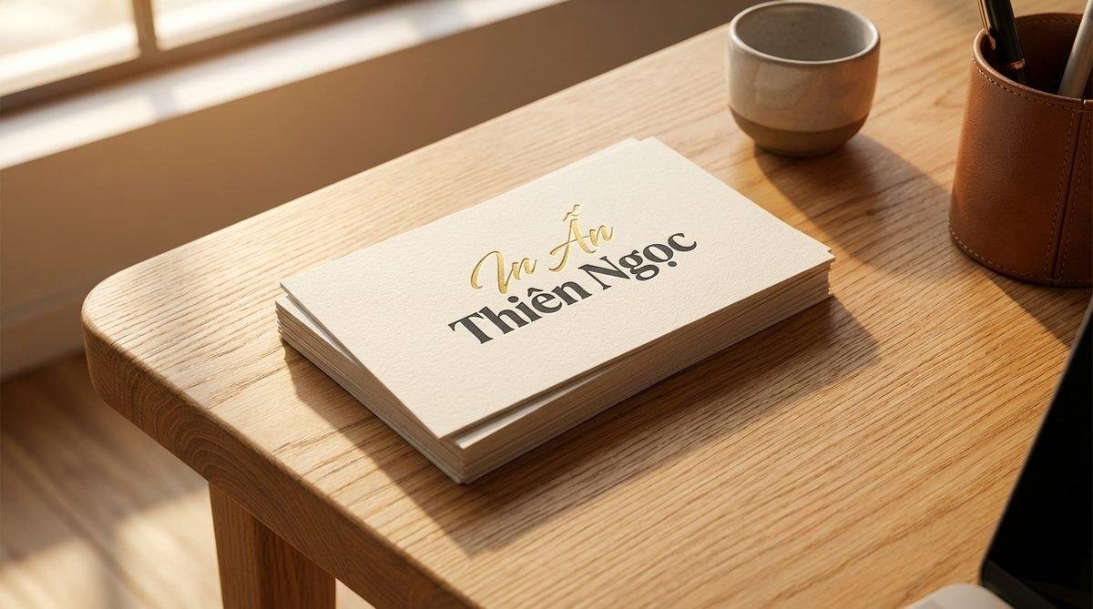 Danh thiếp chuyên nghiệp từ In Ấn Thiên Ngọc, thể hiện đẳng cấp qua Font và Màu Sắc Danh Thiếp.