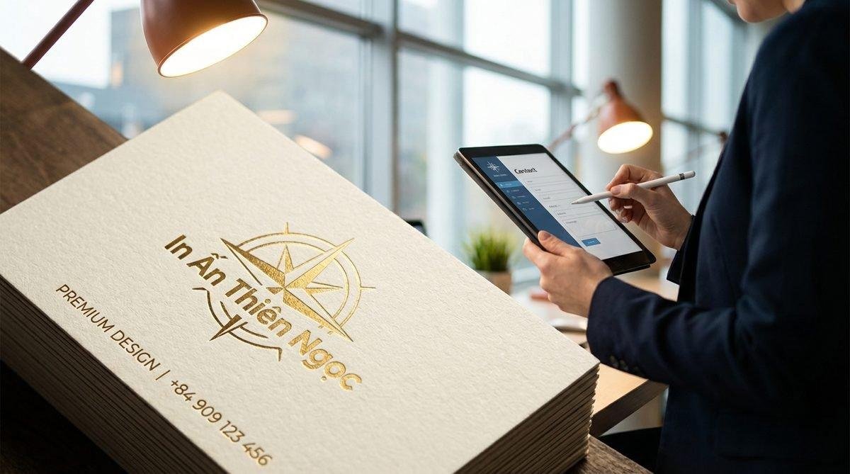 Danh thiếp chất lượng cao từ In Ấn Thiên Ngọc giúp quản lý danh thiếp hiệu quả và tạo ấn tượng mạnh mẽ.