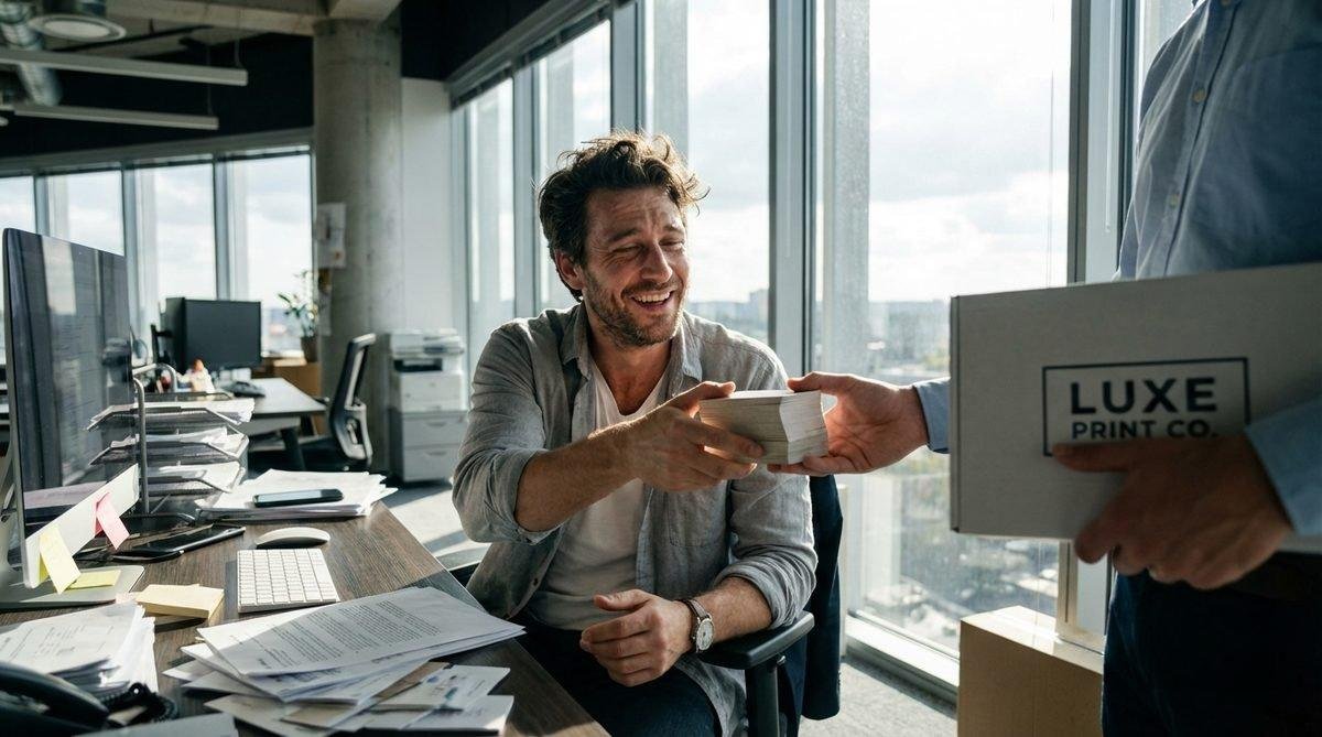 Khách hàng nhận In danh thiếp lấy ngay chất lượng cao từ In Ấn Thiên Ngọc.