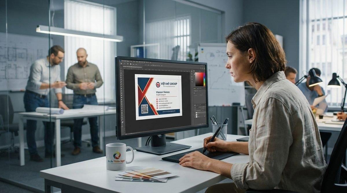 Đội ngũ In Ấn Thiên Ngọc đang hiện thực hóa xu hướng danh thiếp hiện đại cho khách hàng