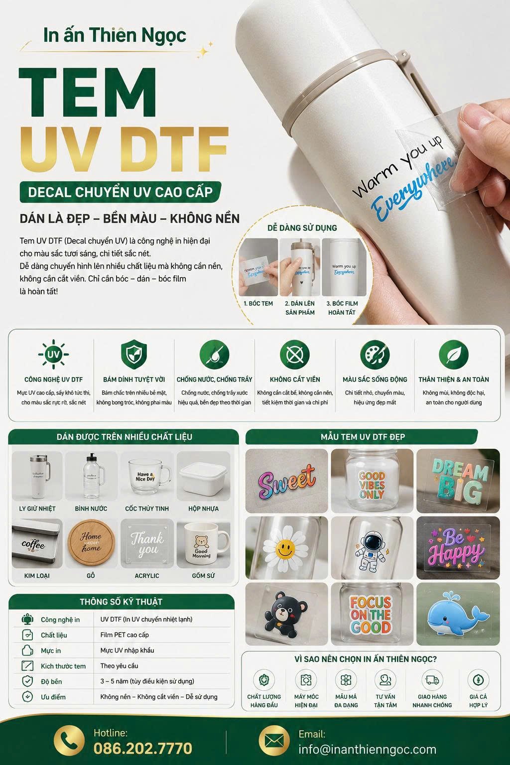 Decal chuyển UV