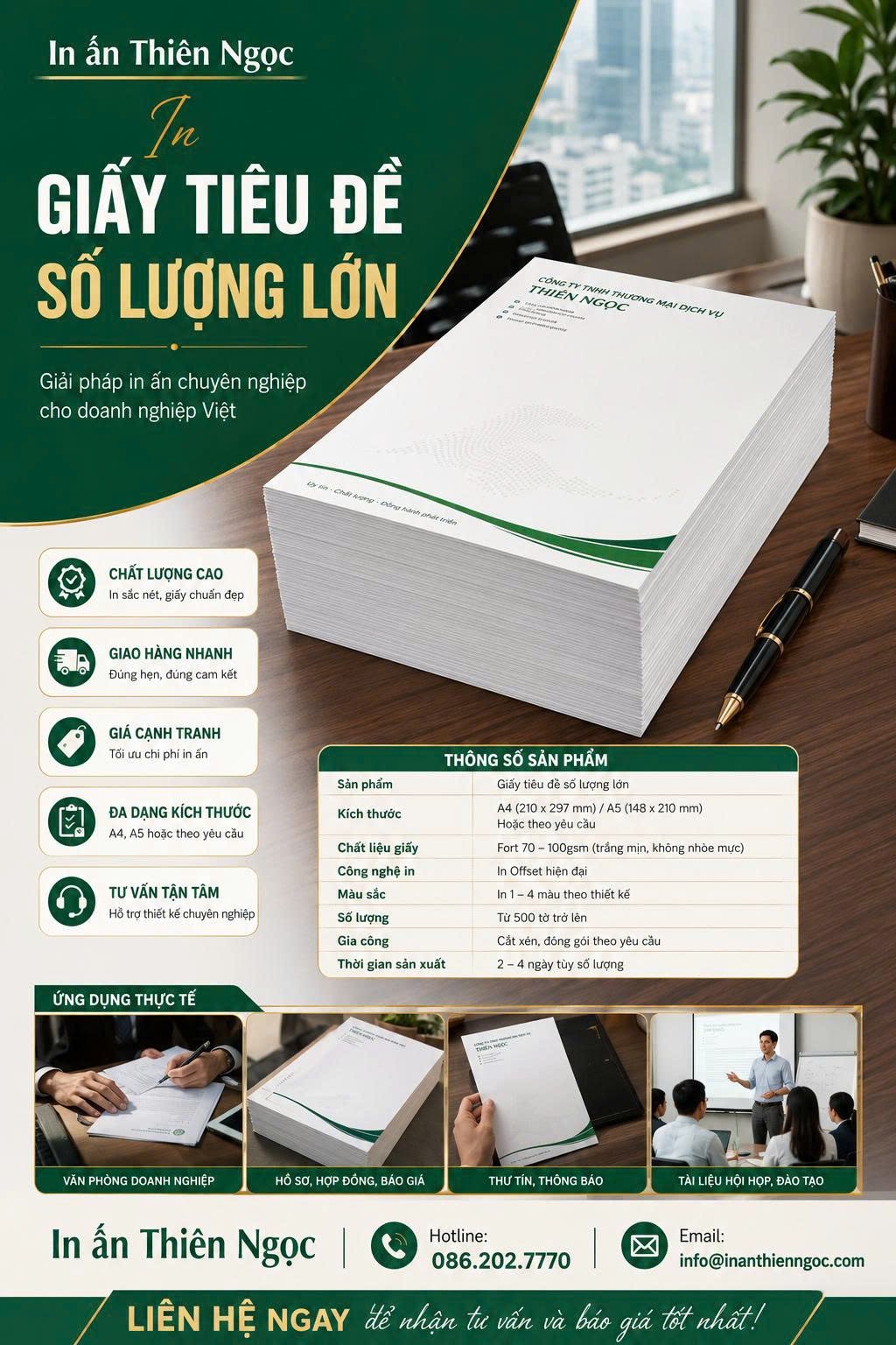 Giấy tiêu đề số lượng lớn