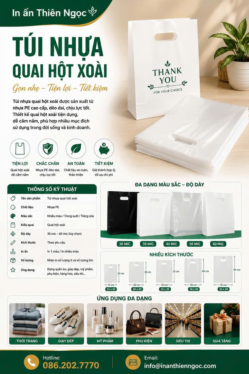 In túi Nilon hột xoài