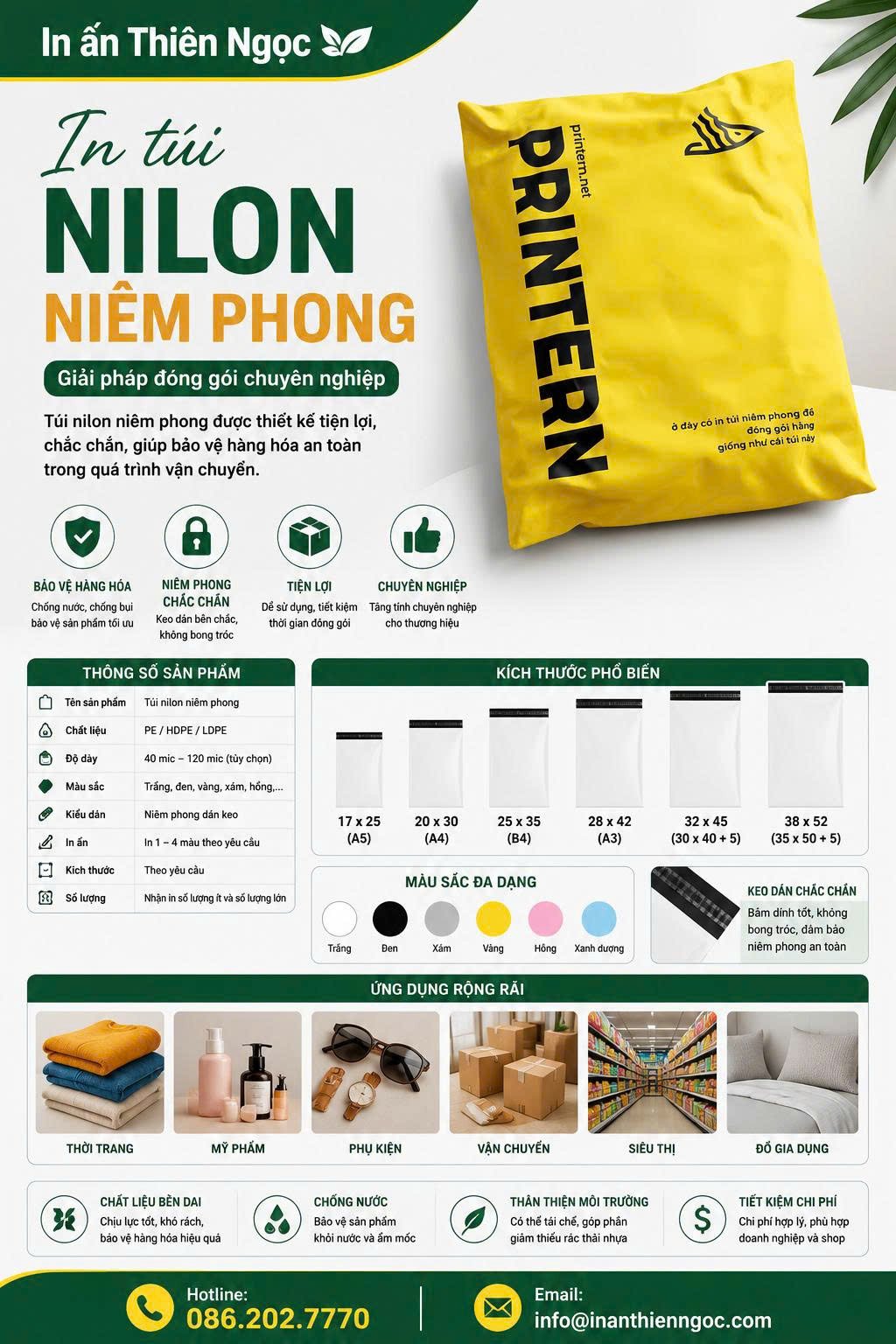 In túi nilon niêm phong