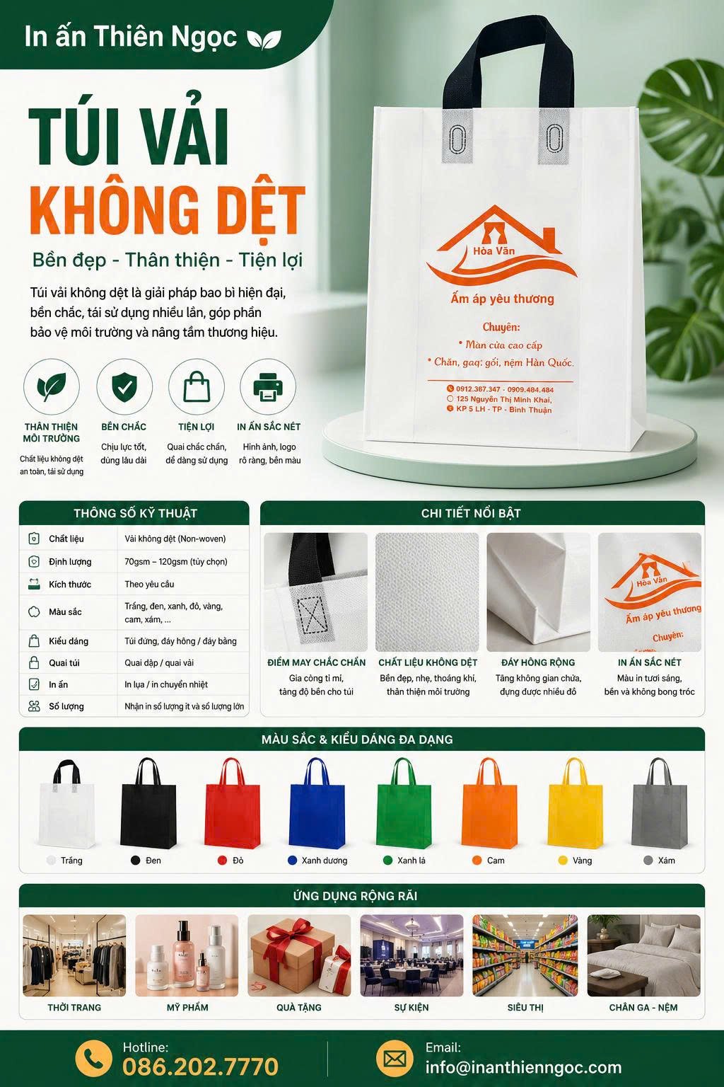 In túi vải không dệt