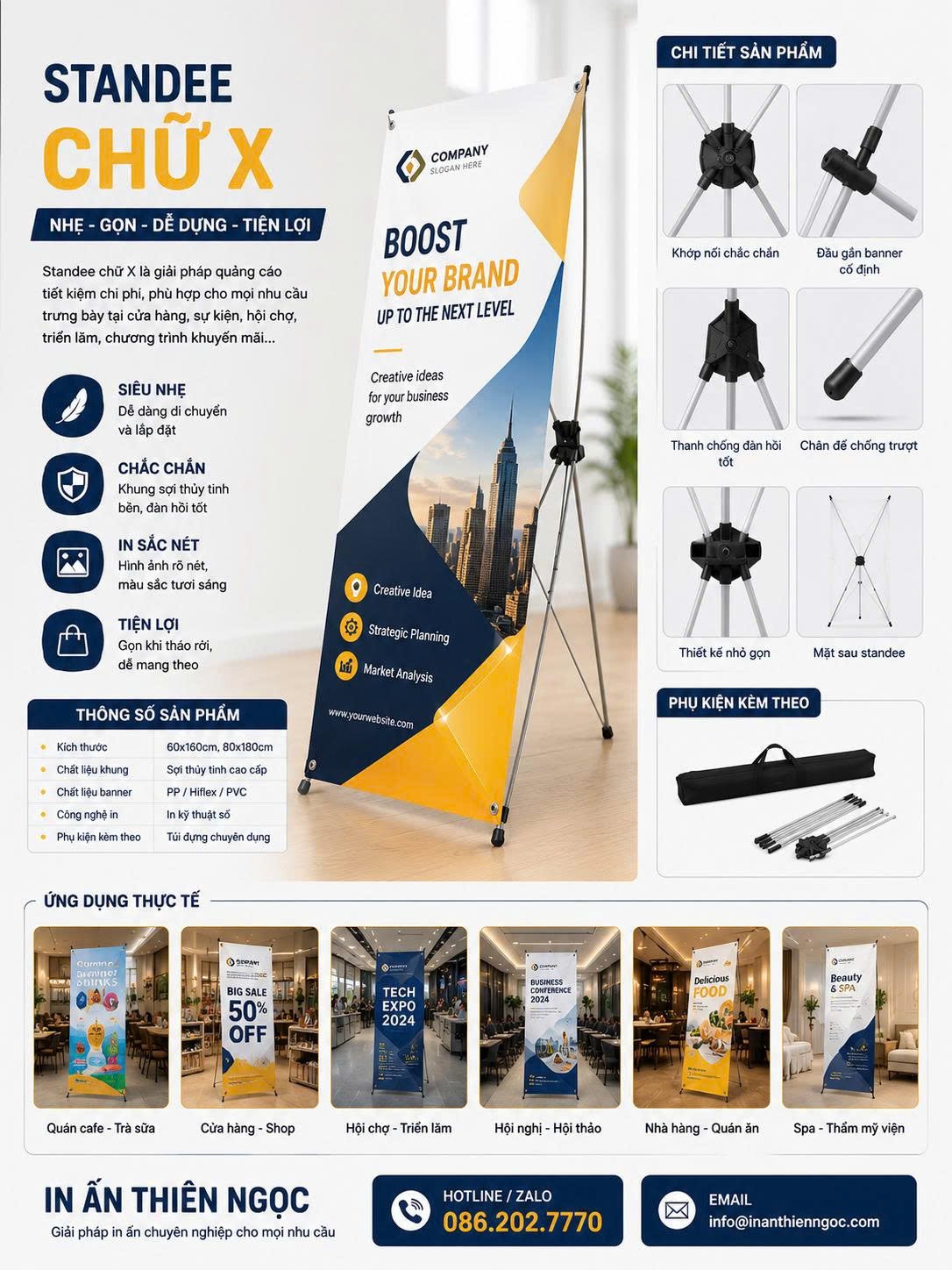 Standee chân X