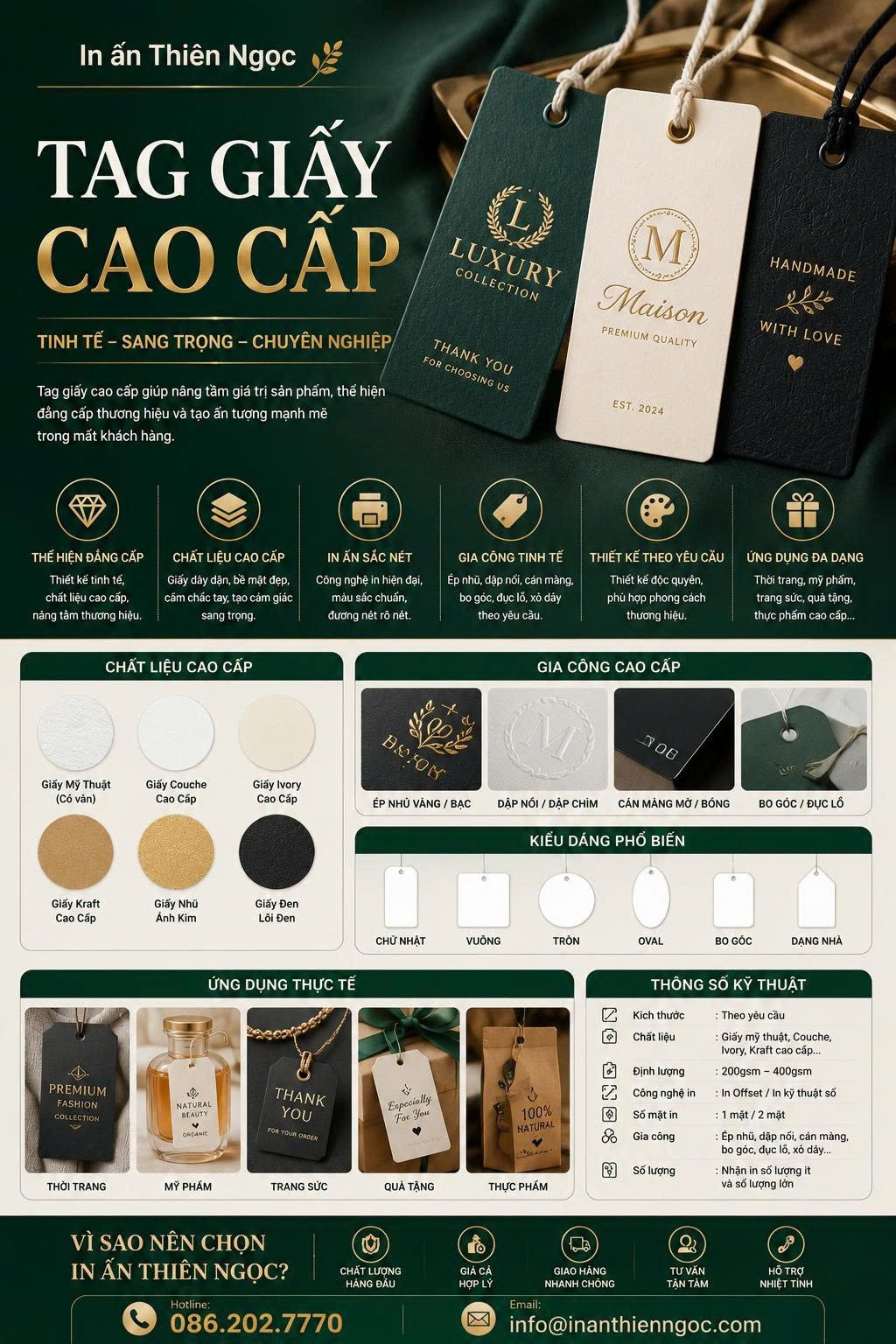 Tag giấy cao cấp