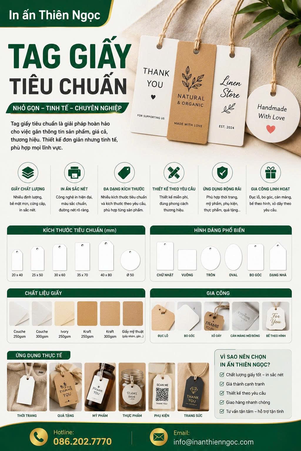 Tag giấy tiêu chuẩn