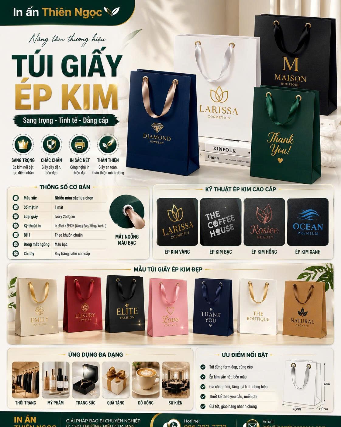 Túi giấy ép kim