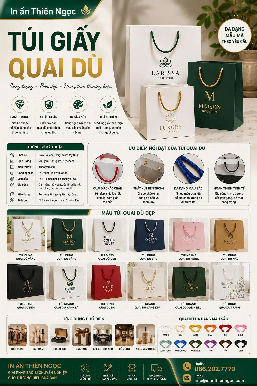 Túi giấy quai dù