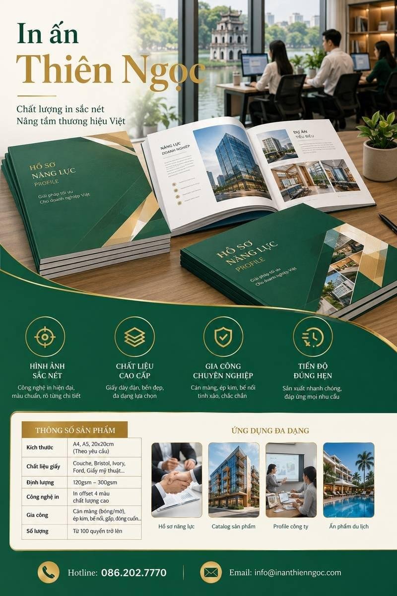 Mẫu quảng cáo thiết kế Catalogue sang trọng tại In Ấn Thiên Ngọc