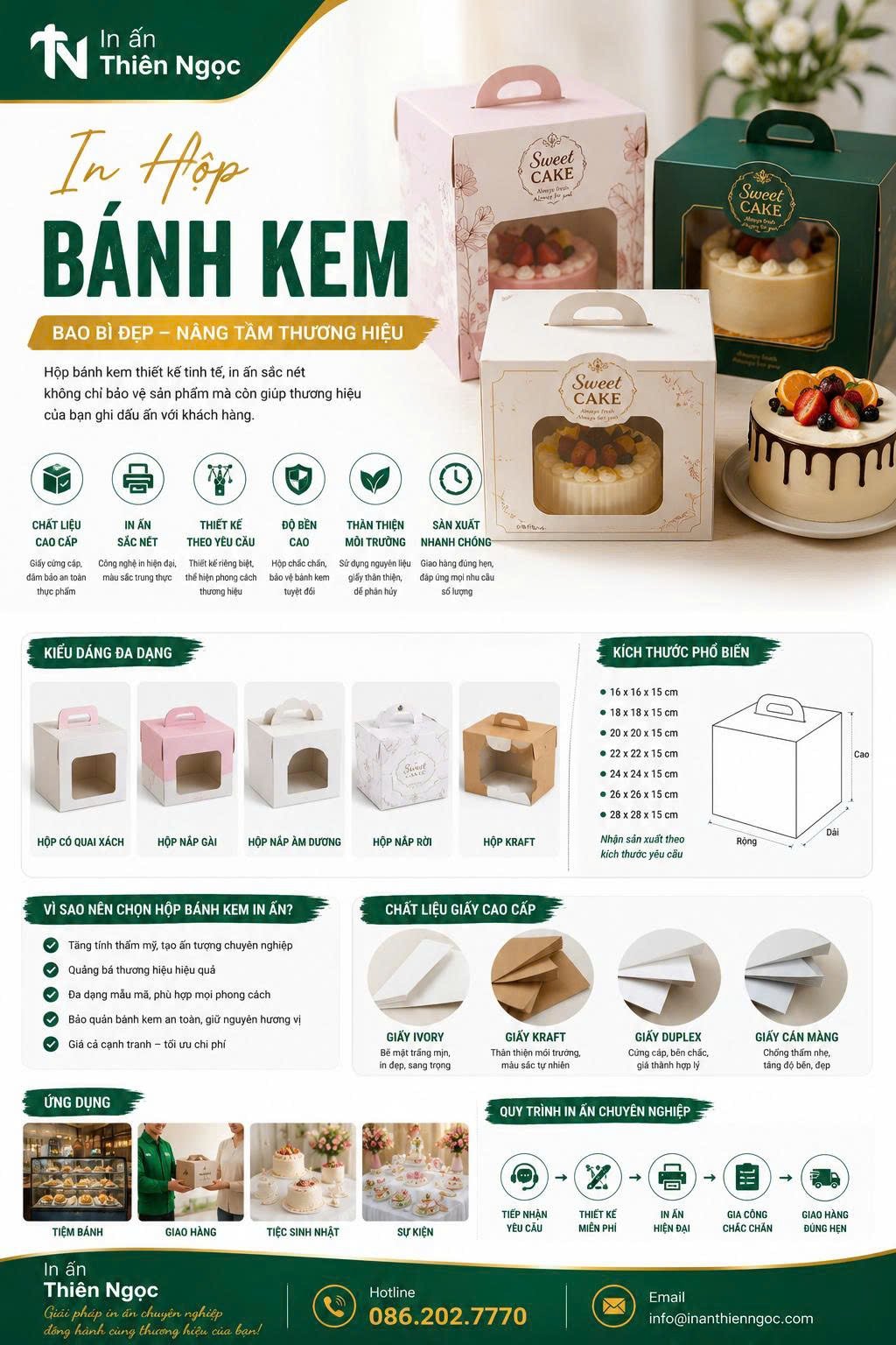 in Hộp bánh kem