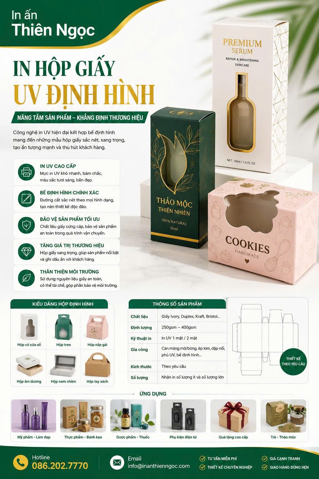 in Hộp giấy UV định hình
