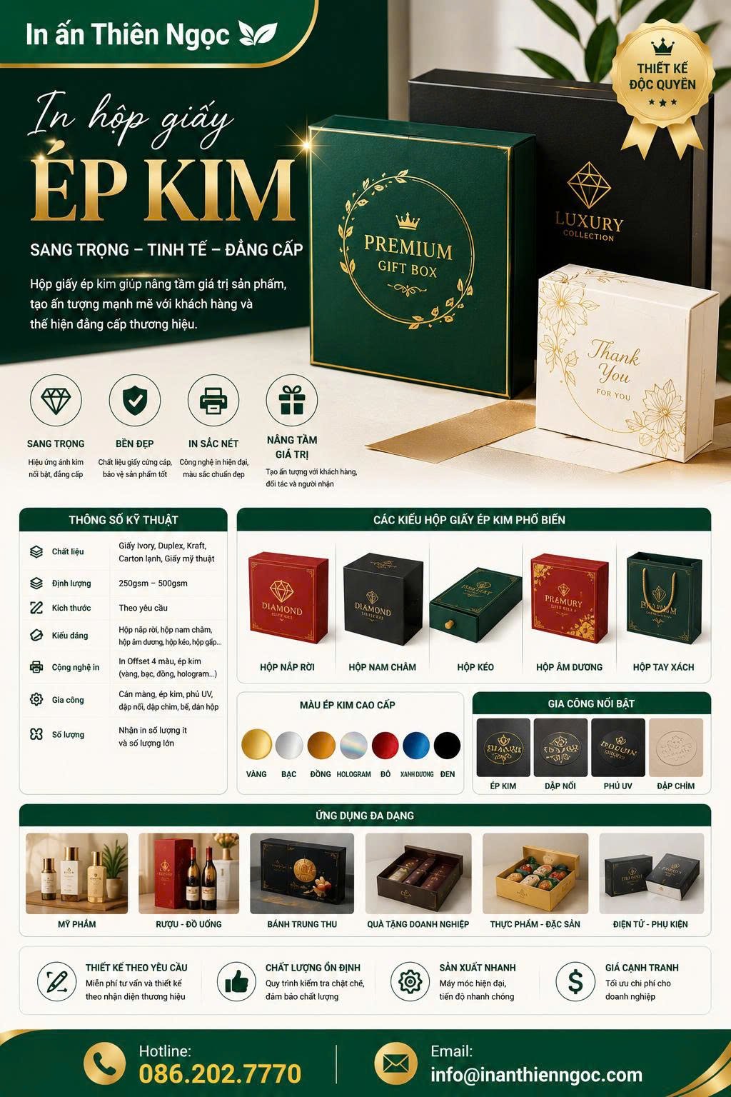 in Hộp giấy ép kim