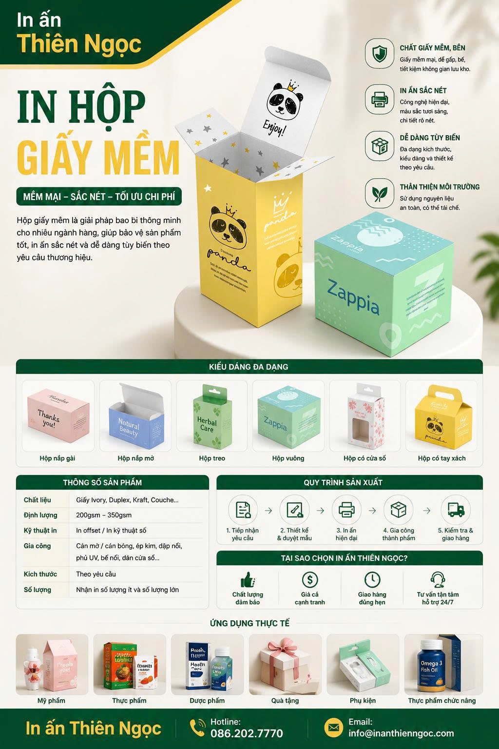 in Hộp giấy mềm