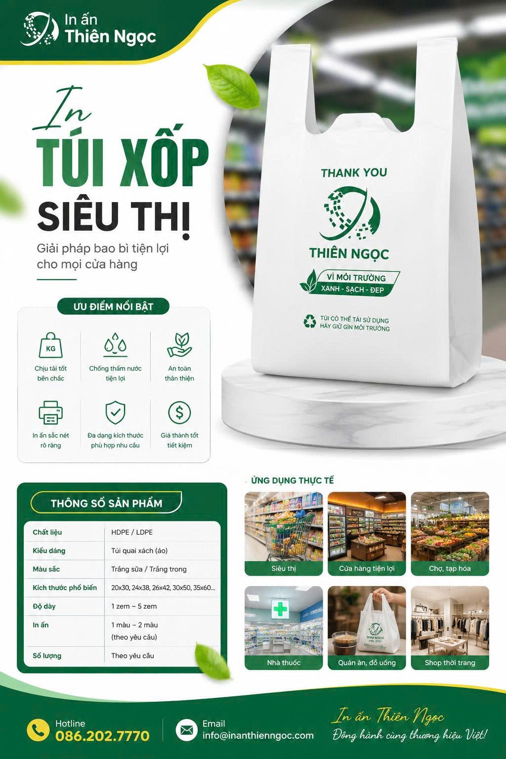in túi xốp siêu thị